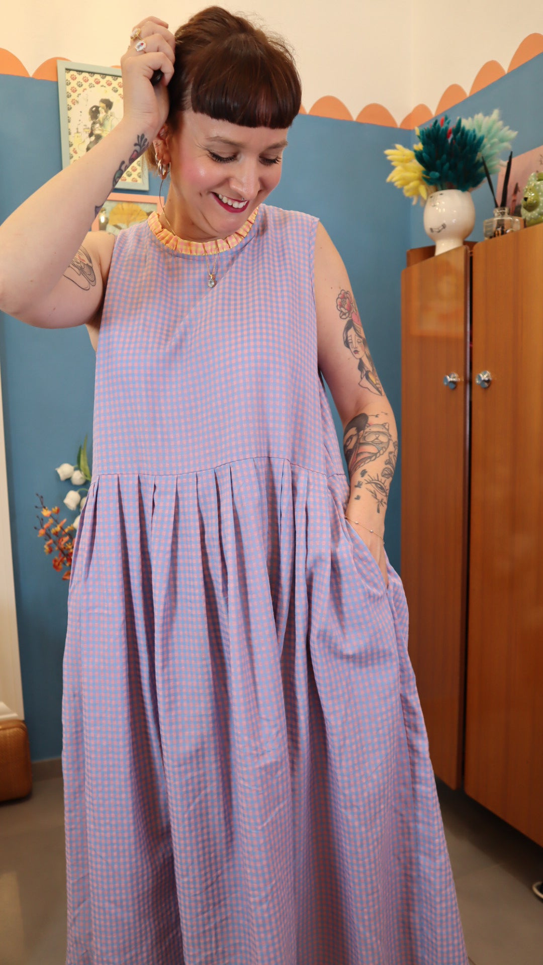Vestito CHECK LILLA