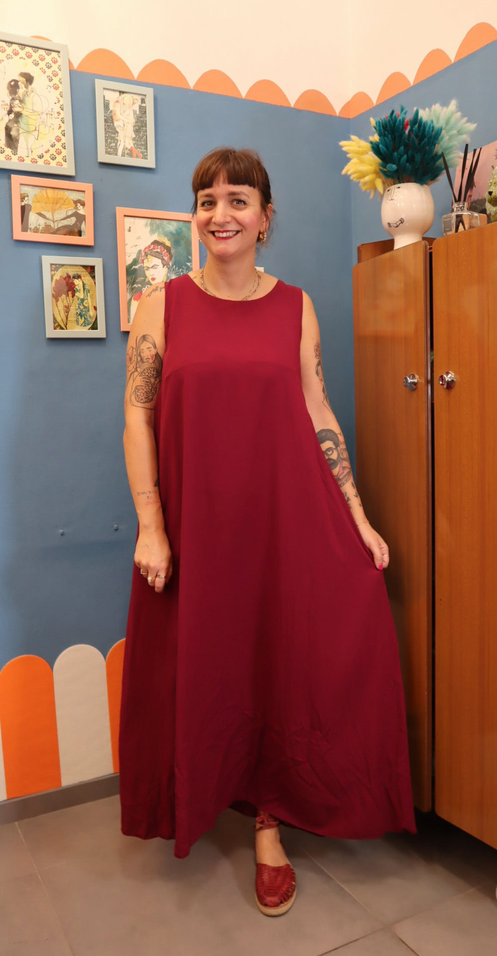 Vestito LONG CICLAMINO
