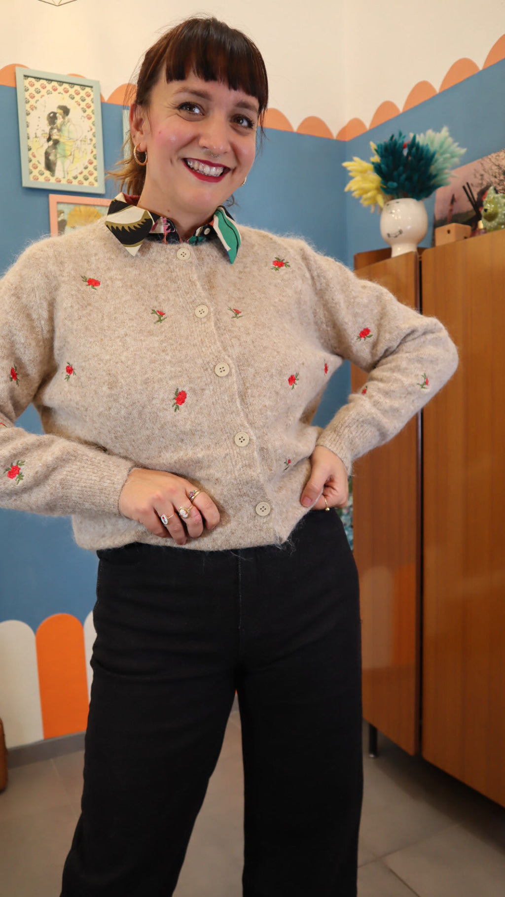Cardigan INCA ROSE