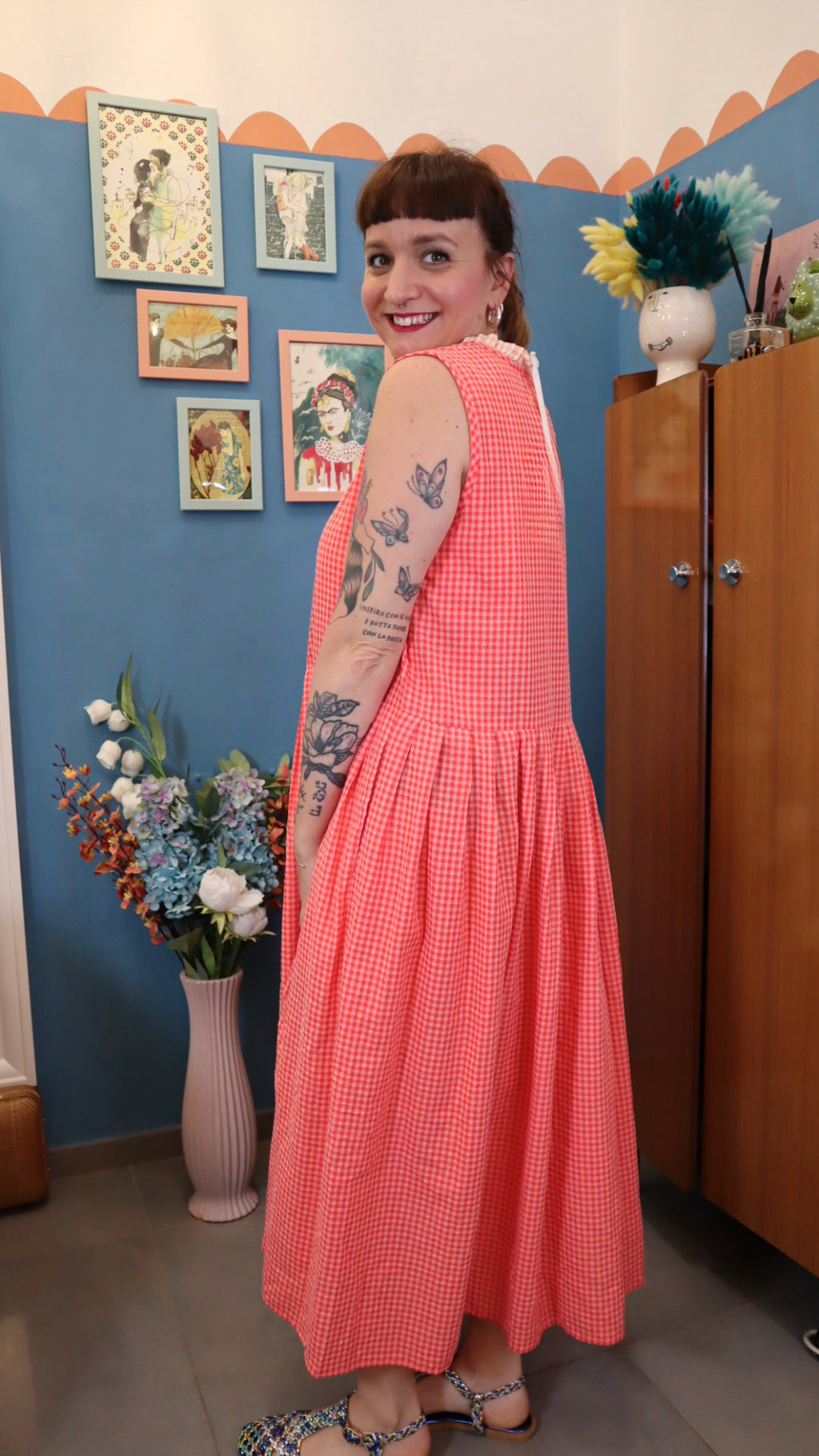 Vestito CHECK ORANGE