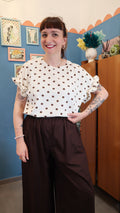 T-shirt basic POIS BROWN