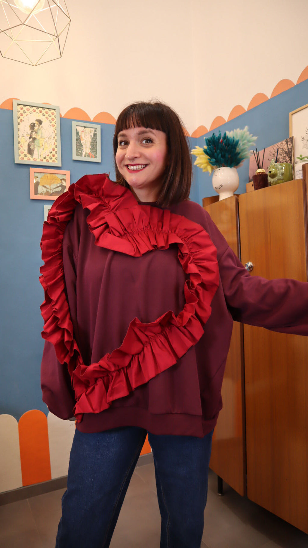 Felpa FLORA rossa