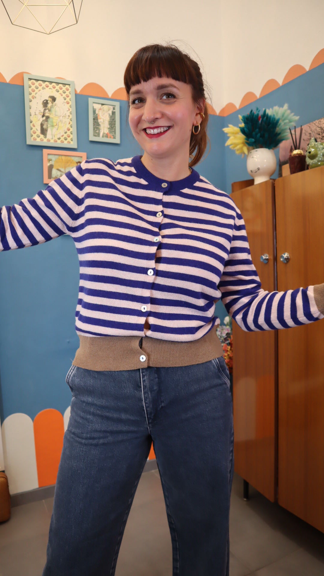 Cardigan MADISON BLU/ROSA