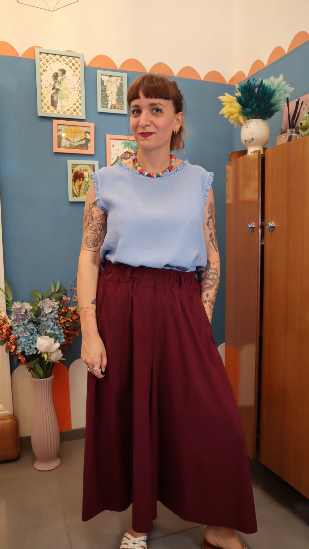 Pantalone BASIC BORDEAUX