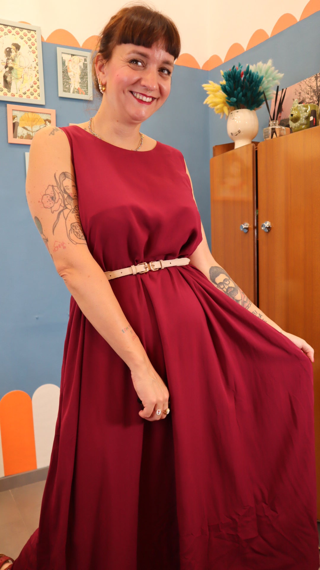 Vestito LONG CICLAMINO