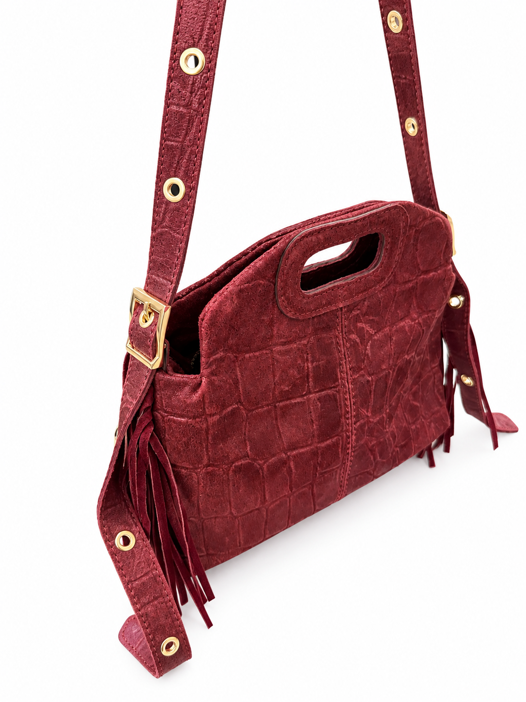 Borsa PAOLINA FRANGE BORDEAUX