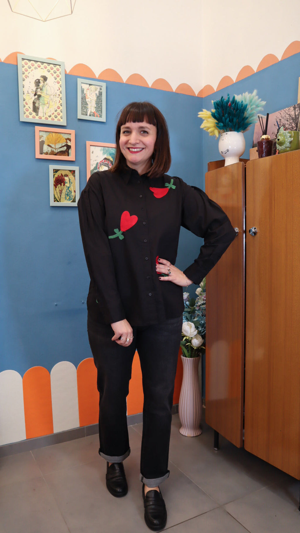 CAMICIA NERA CUORE