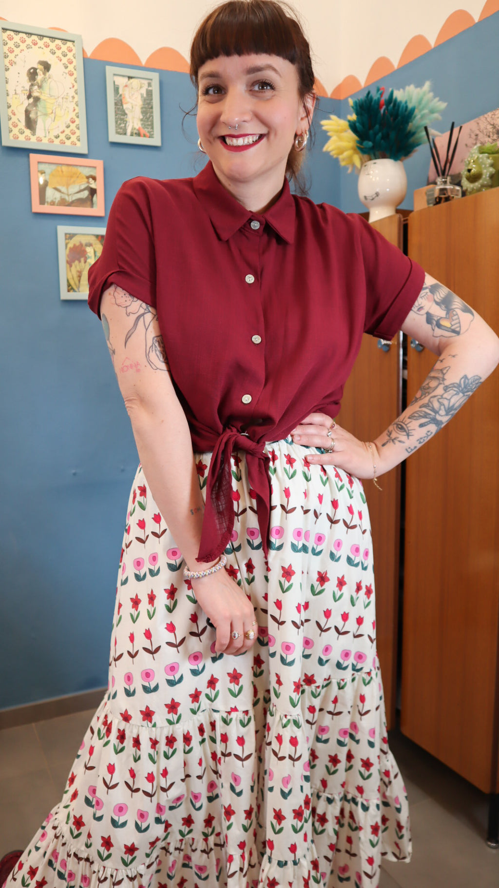 Camicia BURGUNDI
