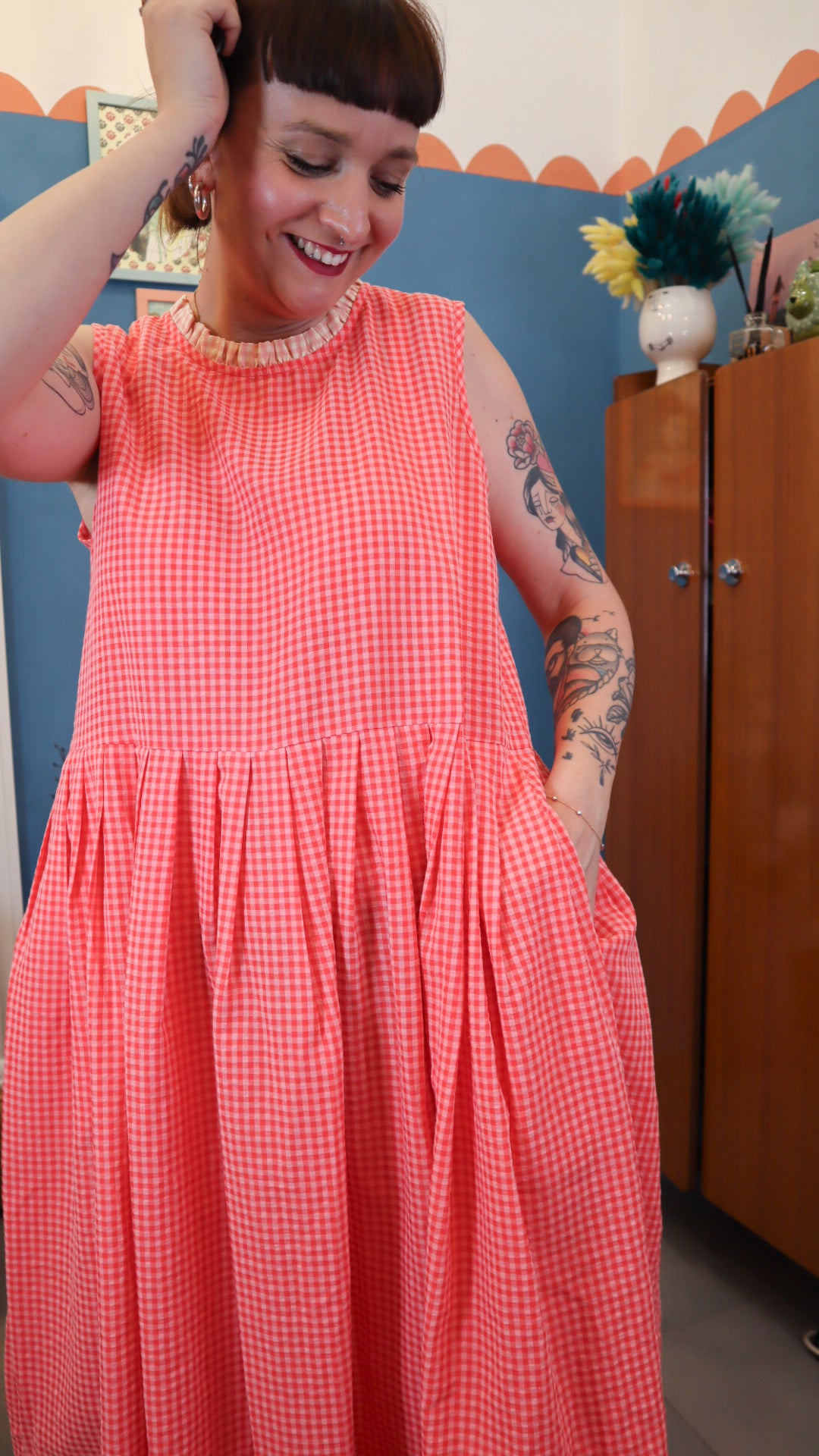 Vestito CHECK ORANGE