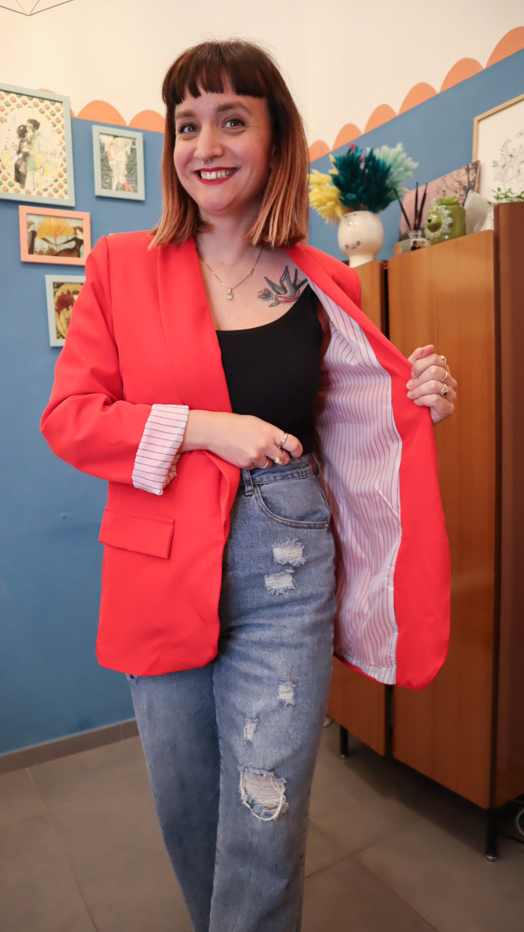 Blazer basic Rosso