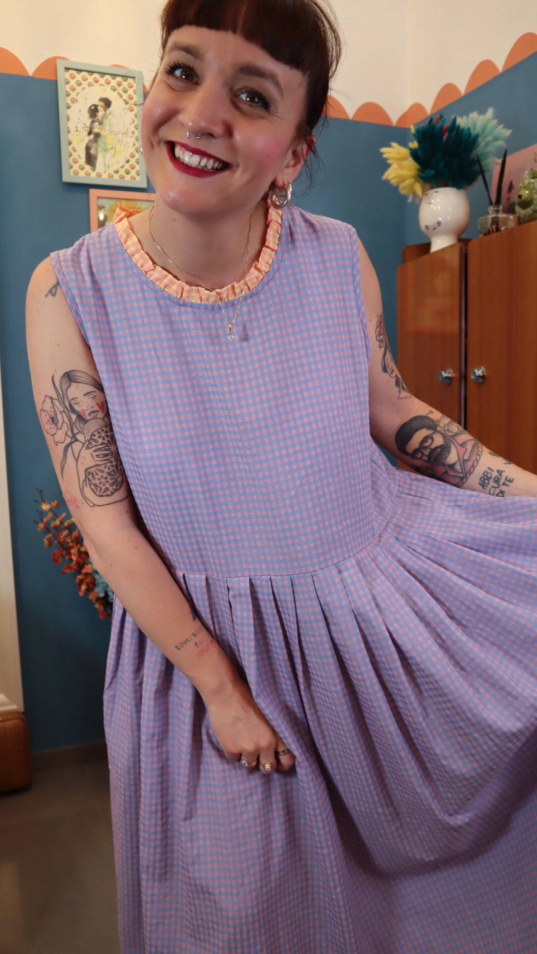 Vestito CHECK LILLA