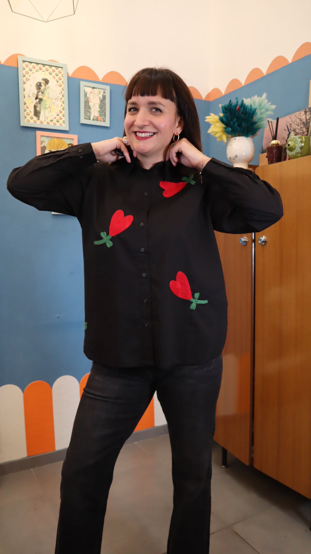 CAMICIA NERA CUORE