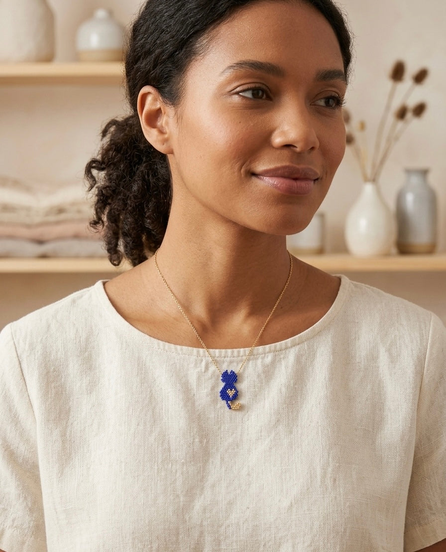 Collana GATTO BLU