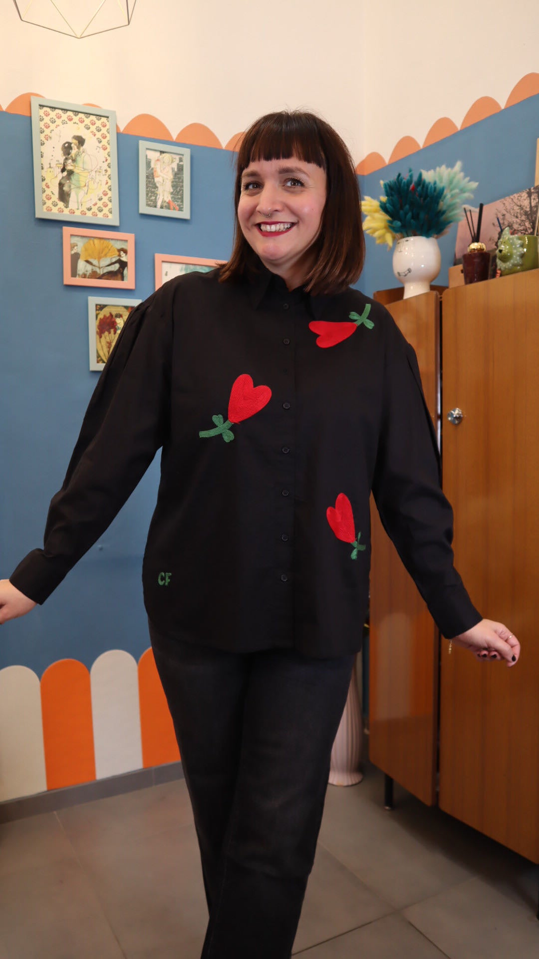 CAMICIA NERA CUORE