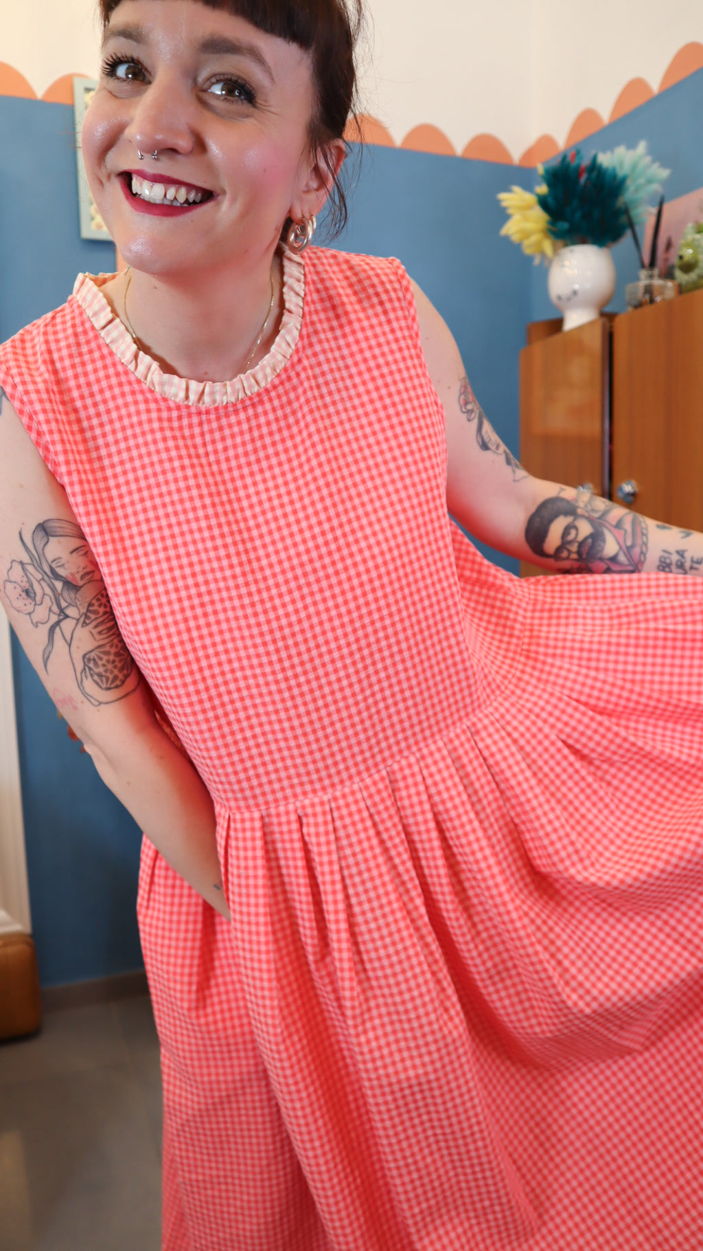 Vestito CHECK ORANGE