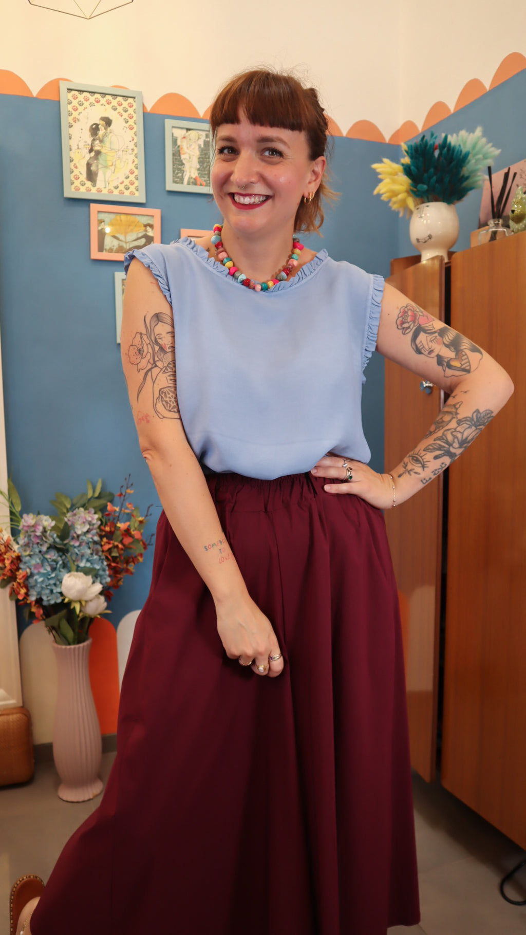 Blusa BASICA AZZURRO