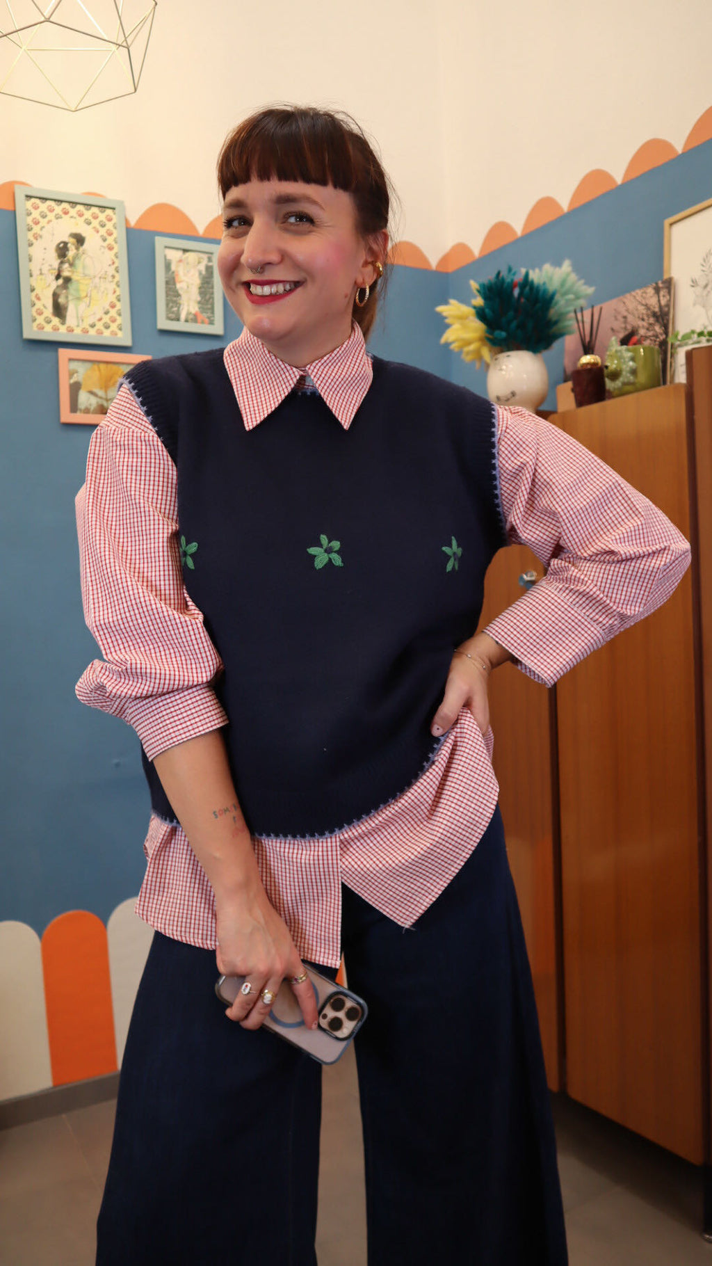 Gilet FIORI BLU