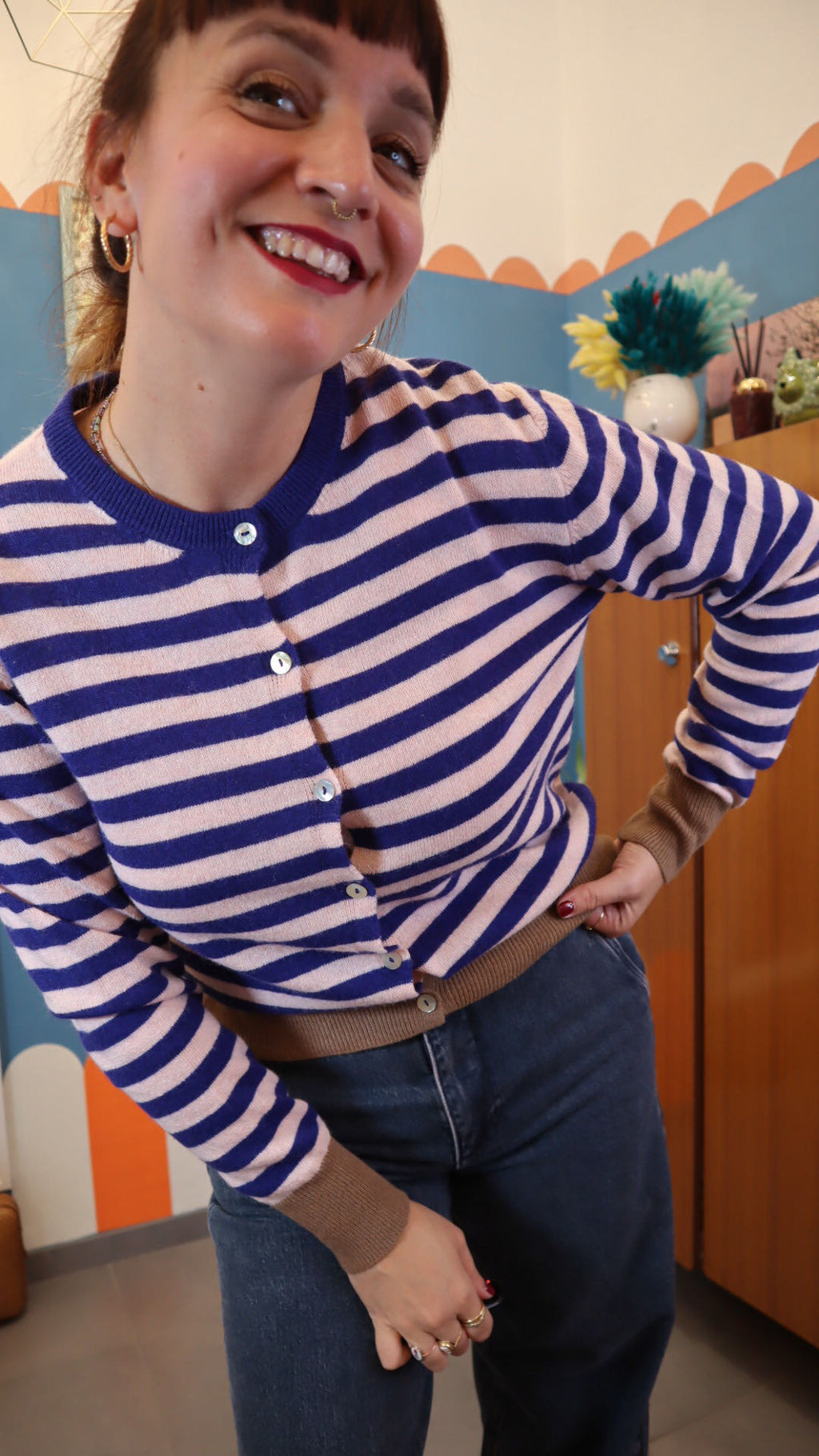 Cardigan MADISON BLU/ROSA