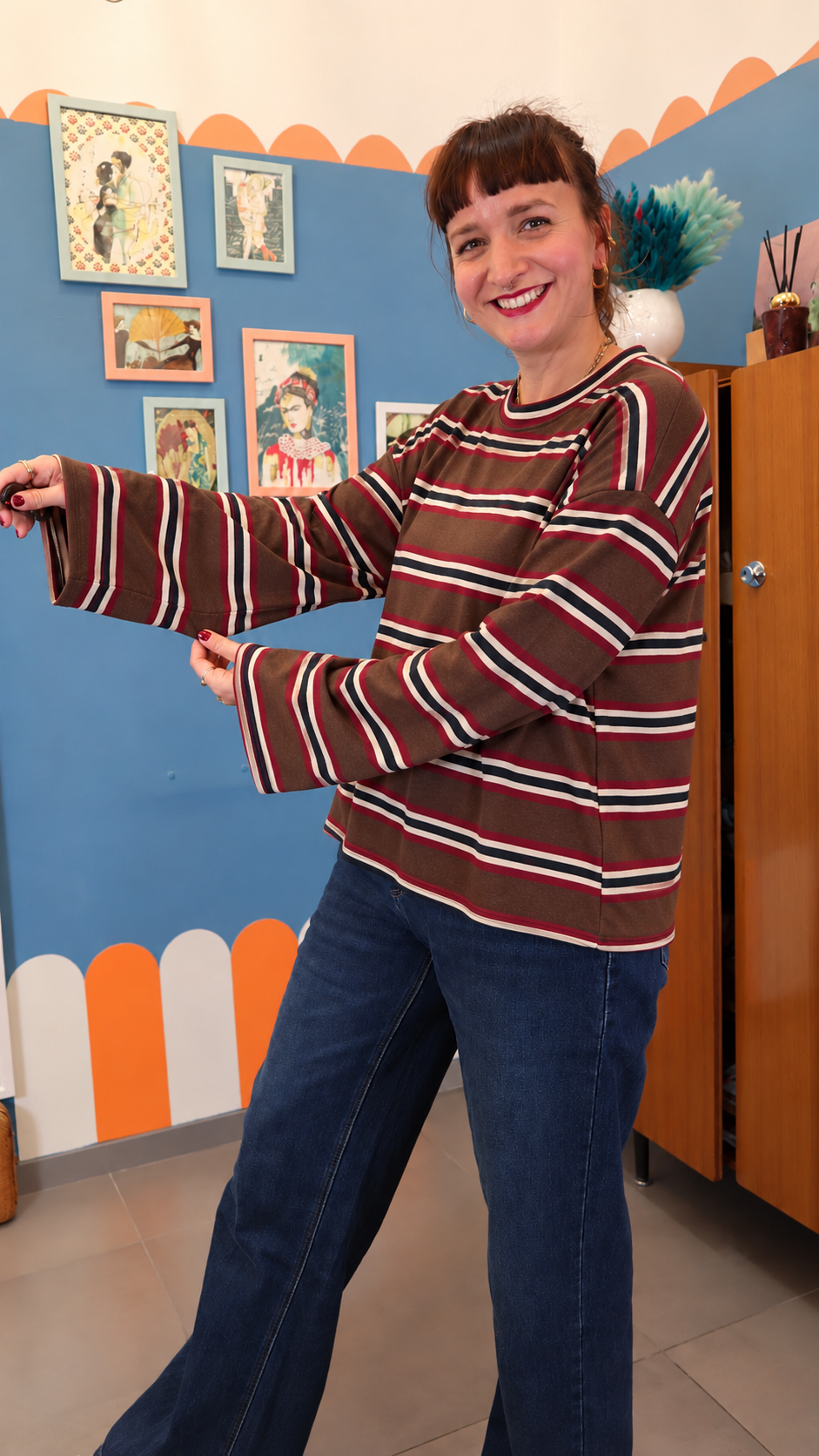 Maglia RIGHE MARRONE