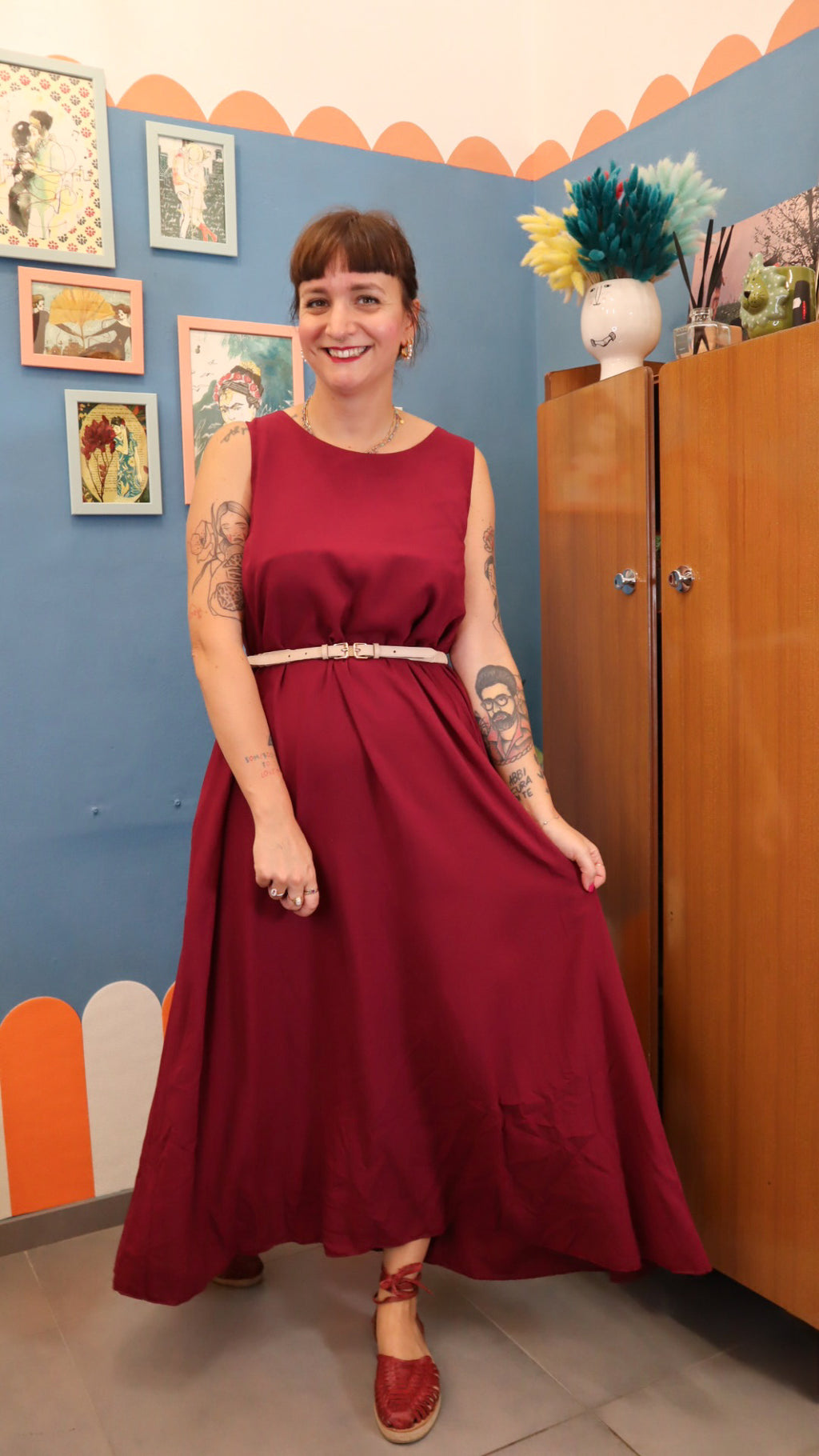 Vestito LONG CICLAMINO