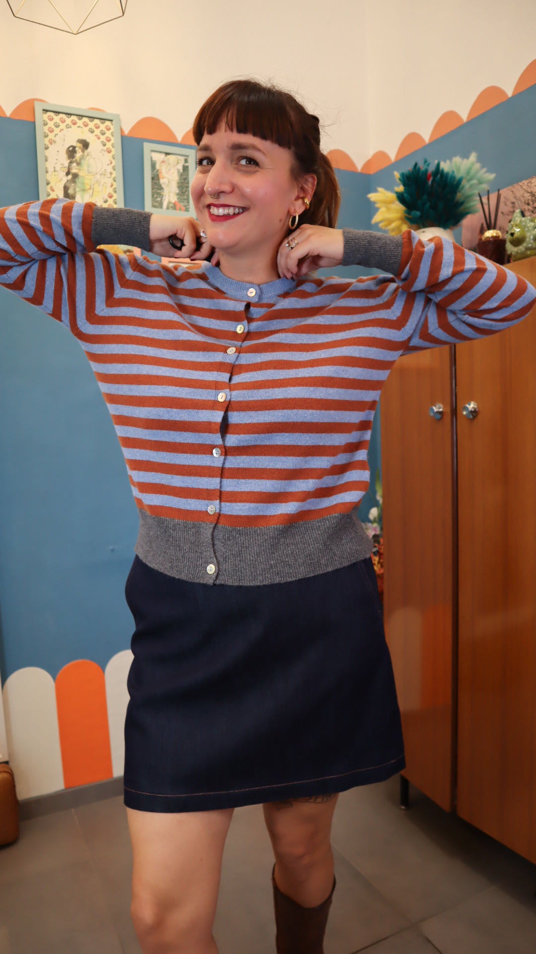 Cardigan MADISON POLVERE/RUGGINE