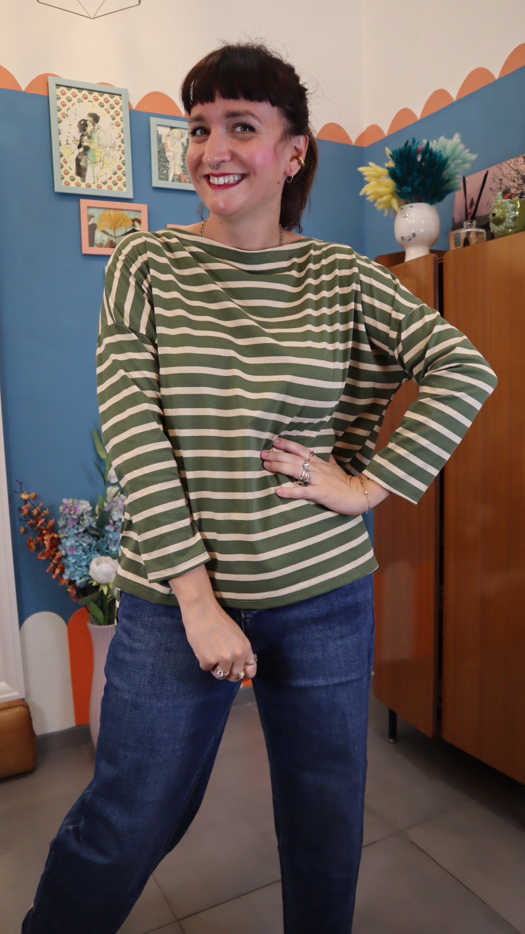 Maglia RIGHE VERDE