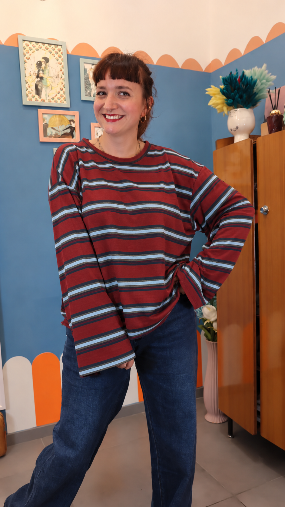 Maglia RIGHE BORDEAUX