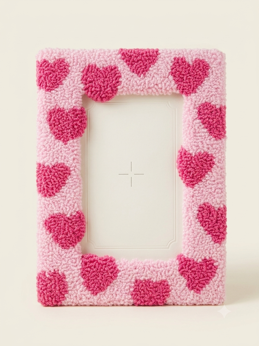 Cornice PUNCH NEEDLE cuori