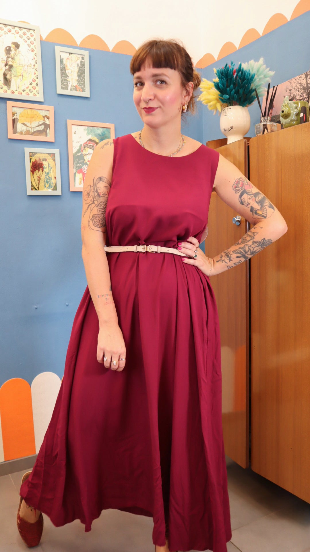Vestito LONG CICLAMINO