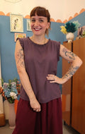 Blusa BASICA MELANZANA