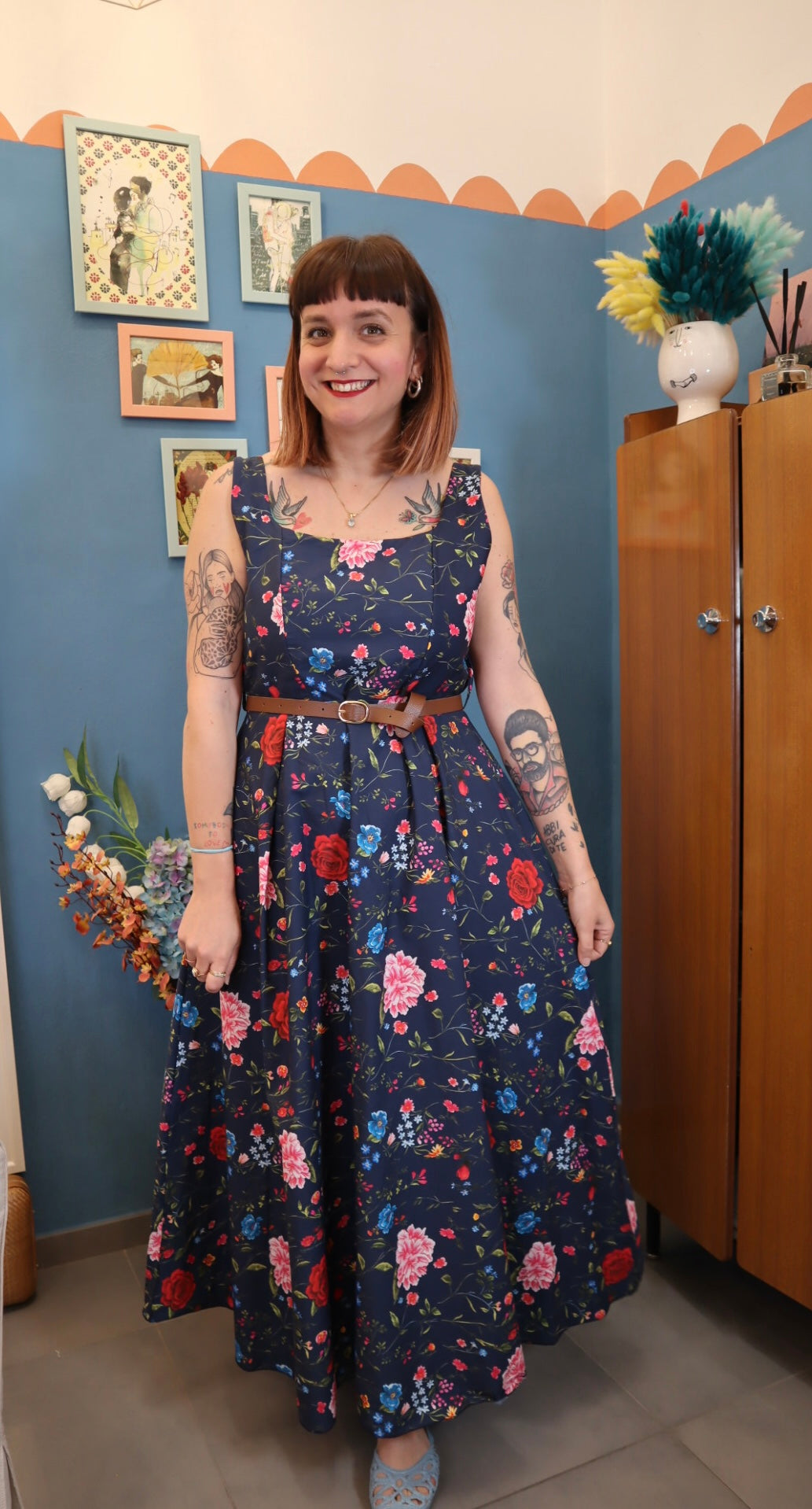 Vestito GARDEN BLU