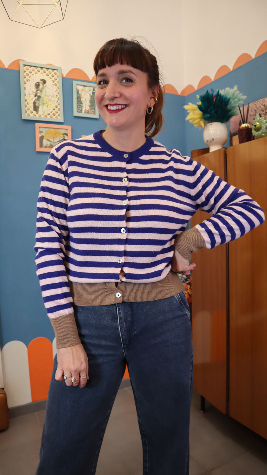 Cardigan MADISON BLU/ROSA