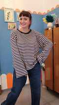Maglia STRIPE BLU/ SABBIA