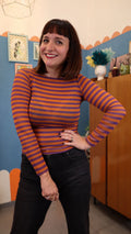 Maglia LILLYBETH RIGHE ZUCCA E VIOLA