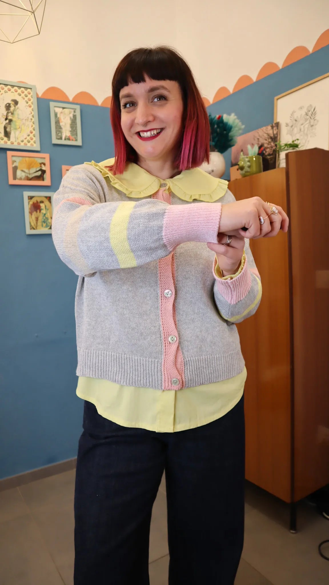 Cardigan RETRO GRIGIO