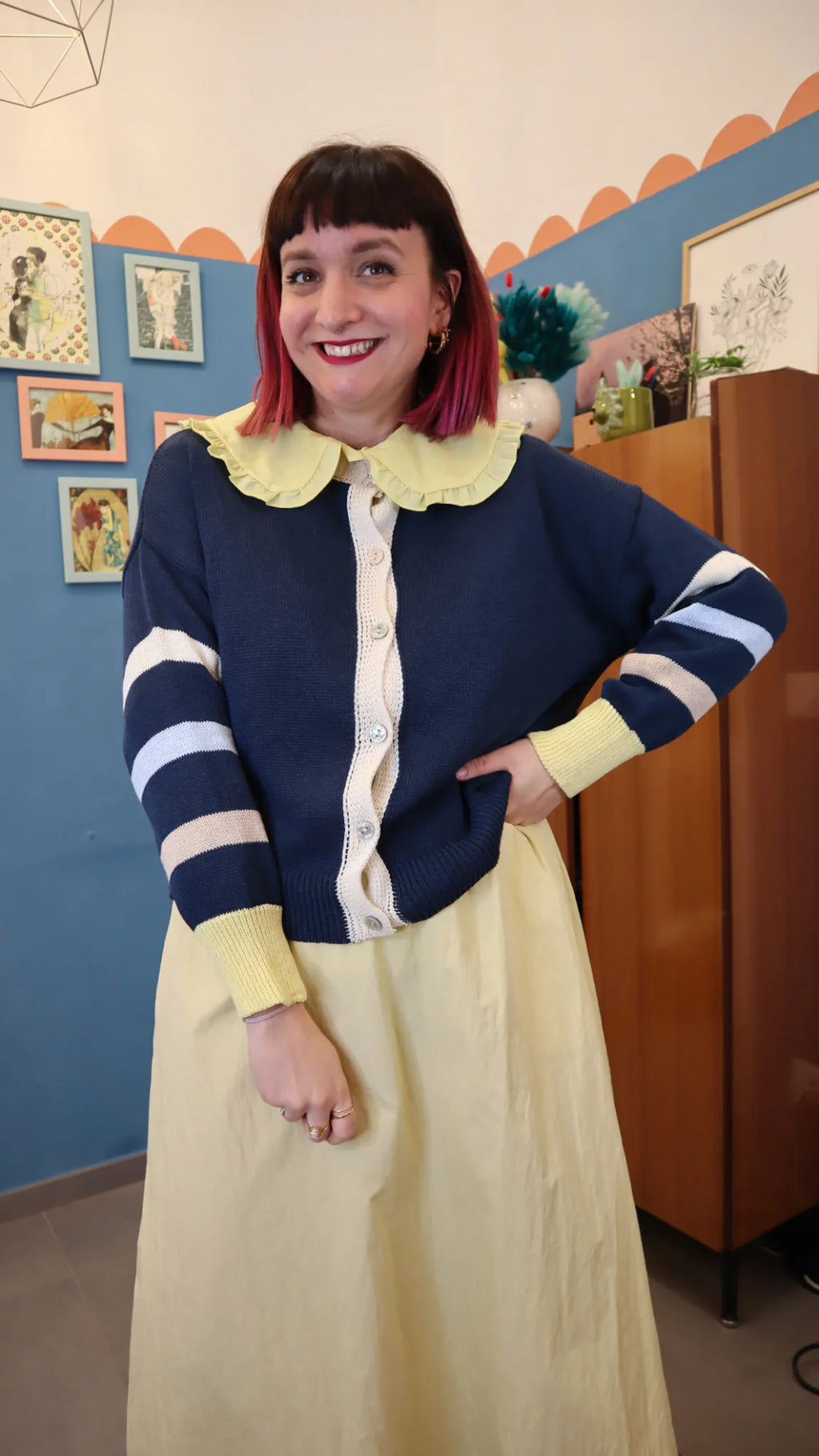 Cardigan RETRO BLU