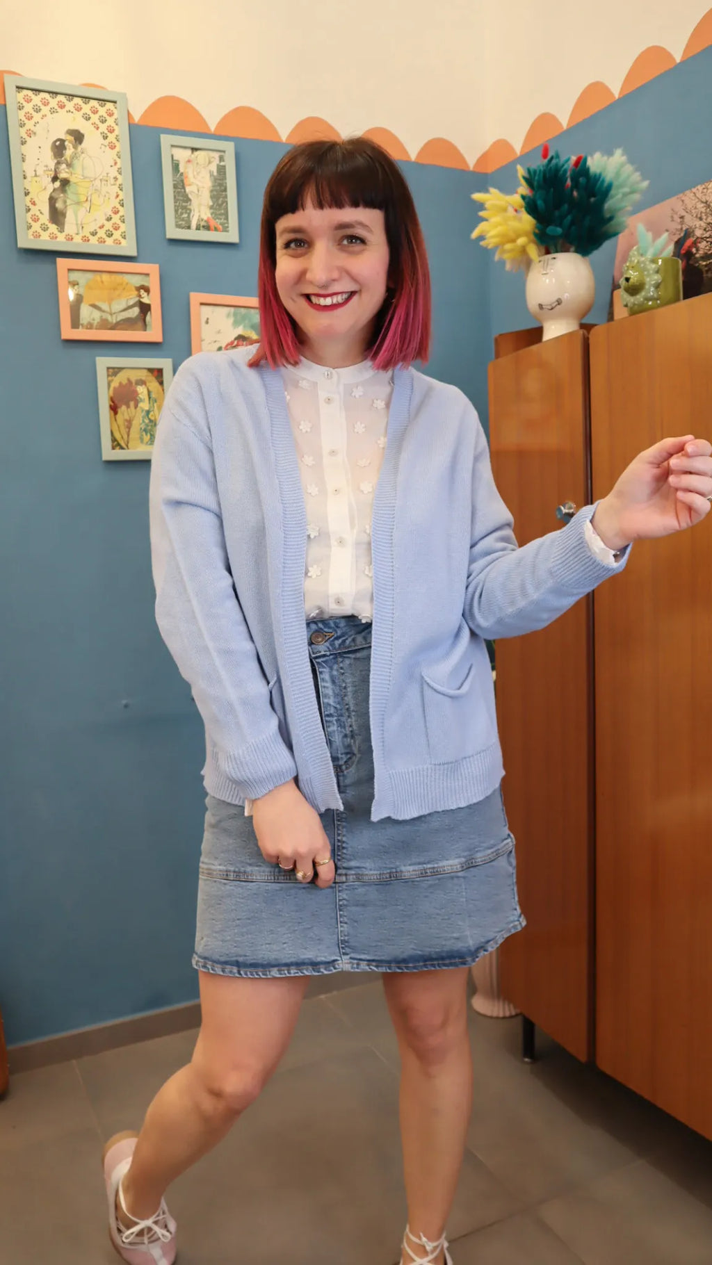 Cardigan BASIC CELESTE