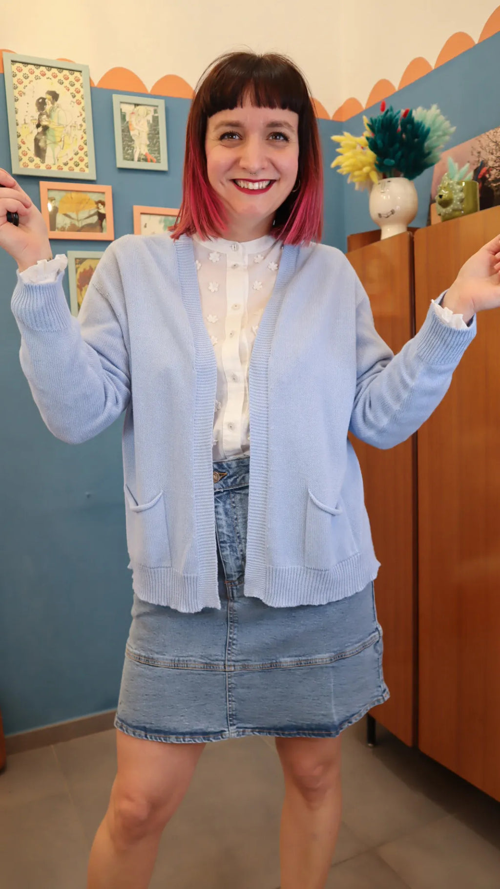 Cardigan BASIC CELESTE