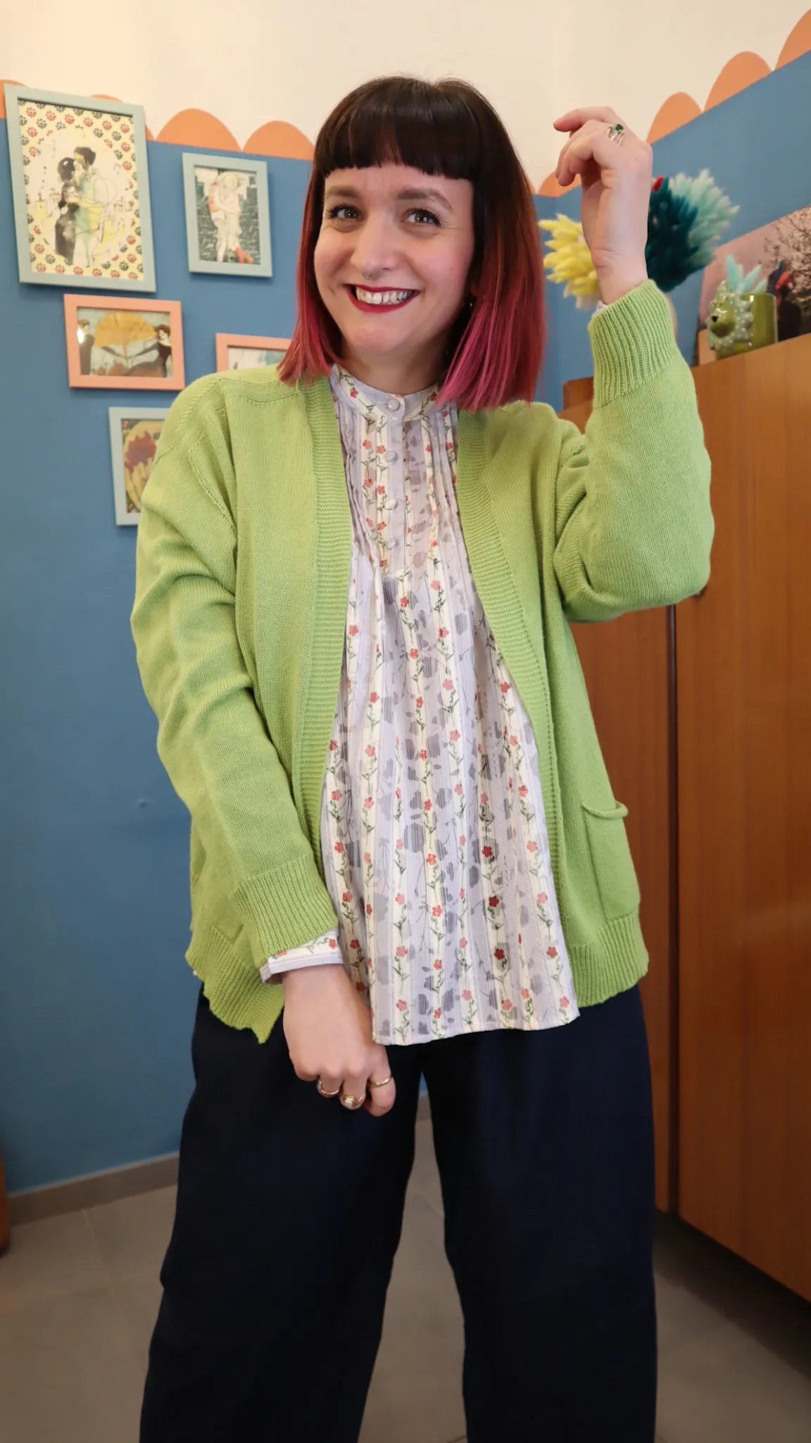 Cardigan BASIC PISTACCHIO