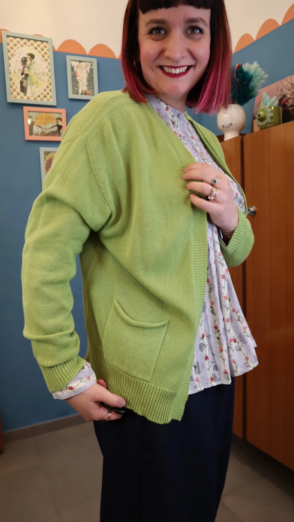 Cardigan BASIC PISTACCHIO