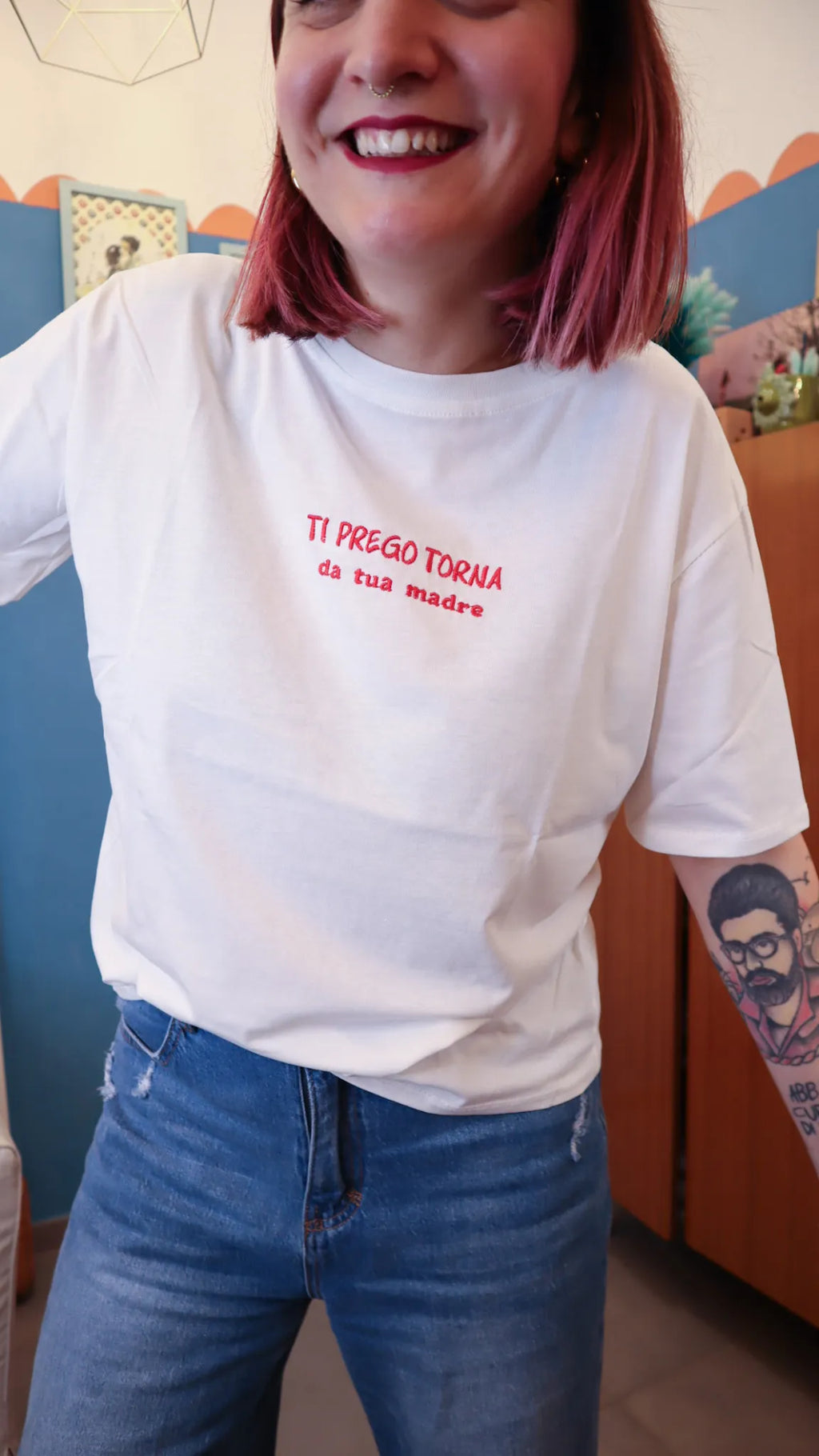 T-shirt ricamata TI PREGO