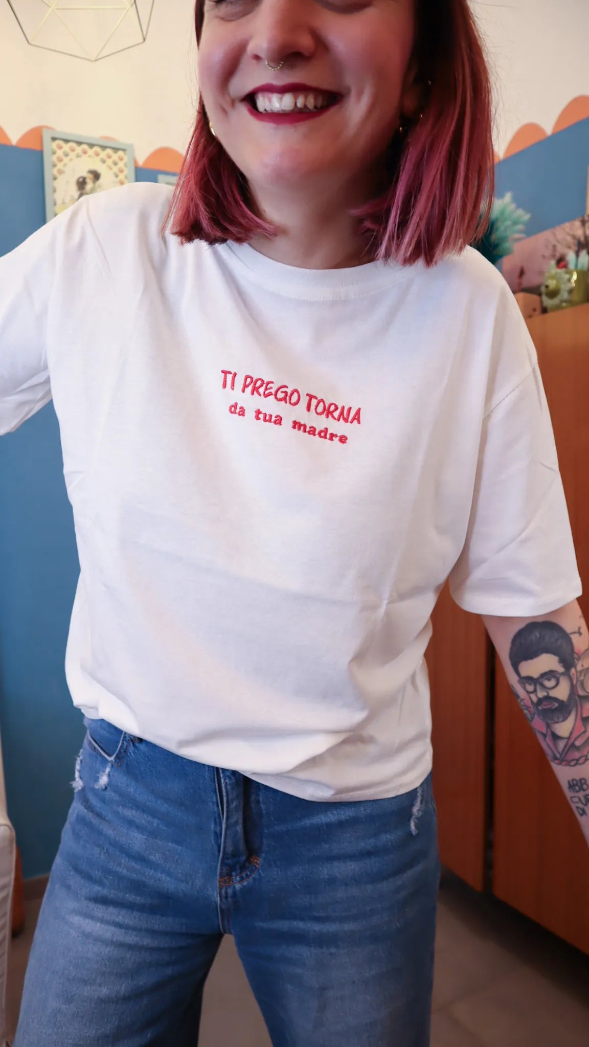 T-shirt ricamata TI PREGO