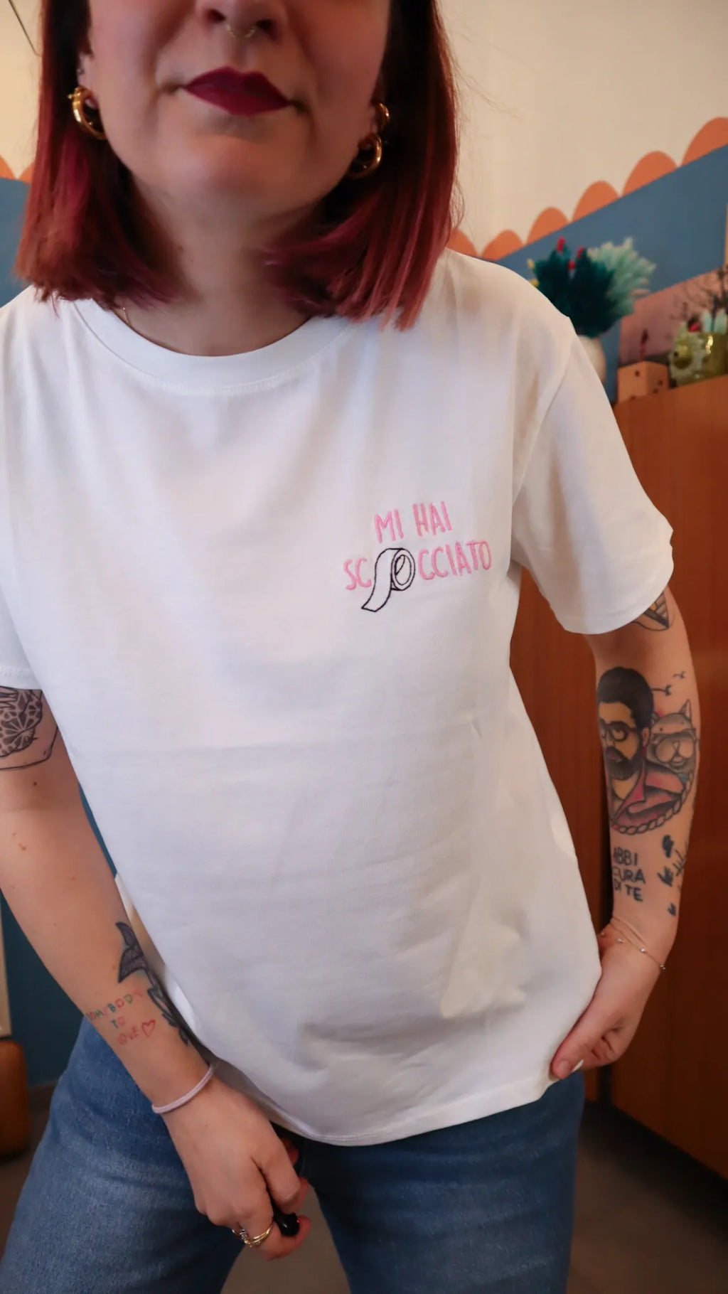 T-shirt ricamata MI HAI SCOCCIATA