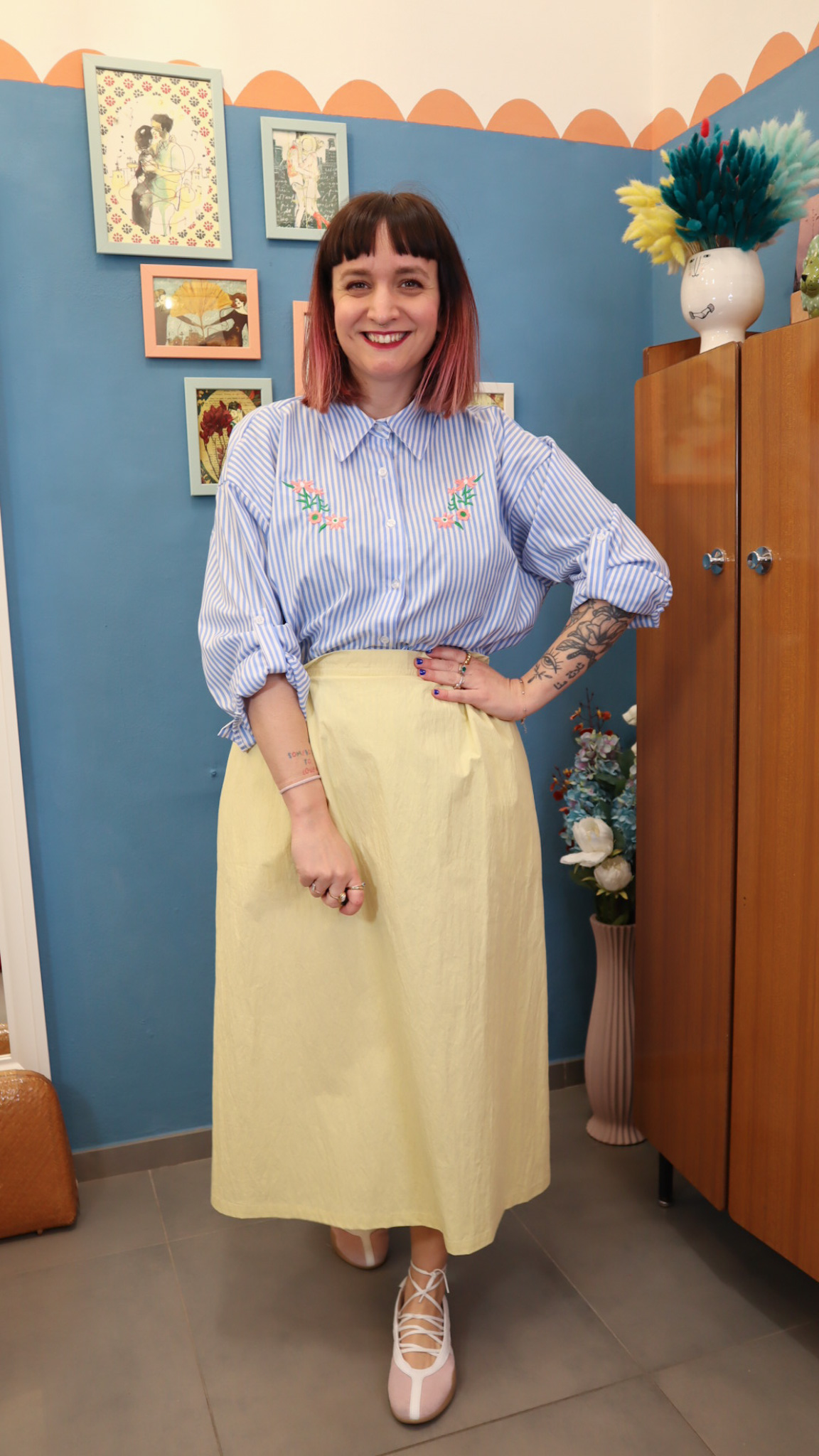 Camicia RIGHE E FIORI