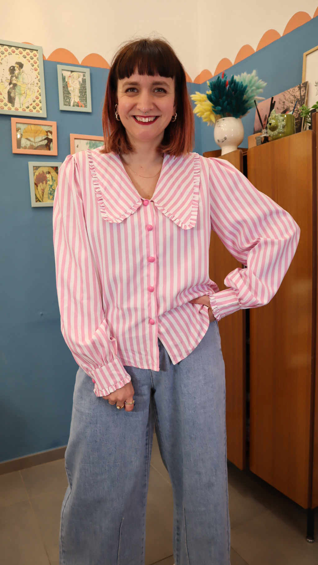 Camicia RIGHE ROSA