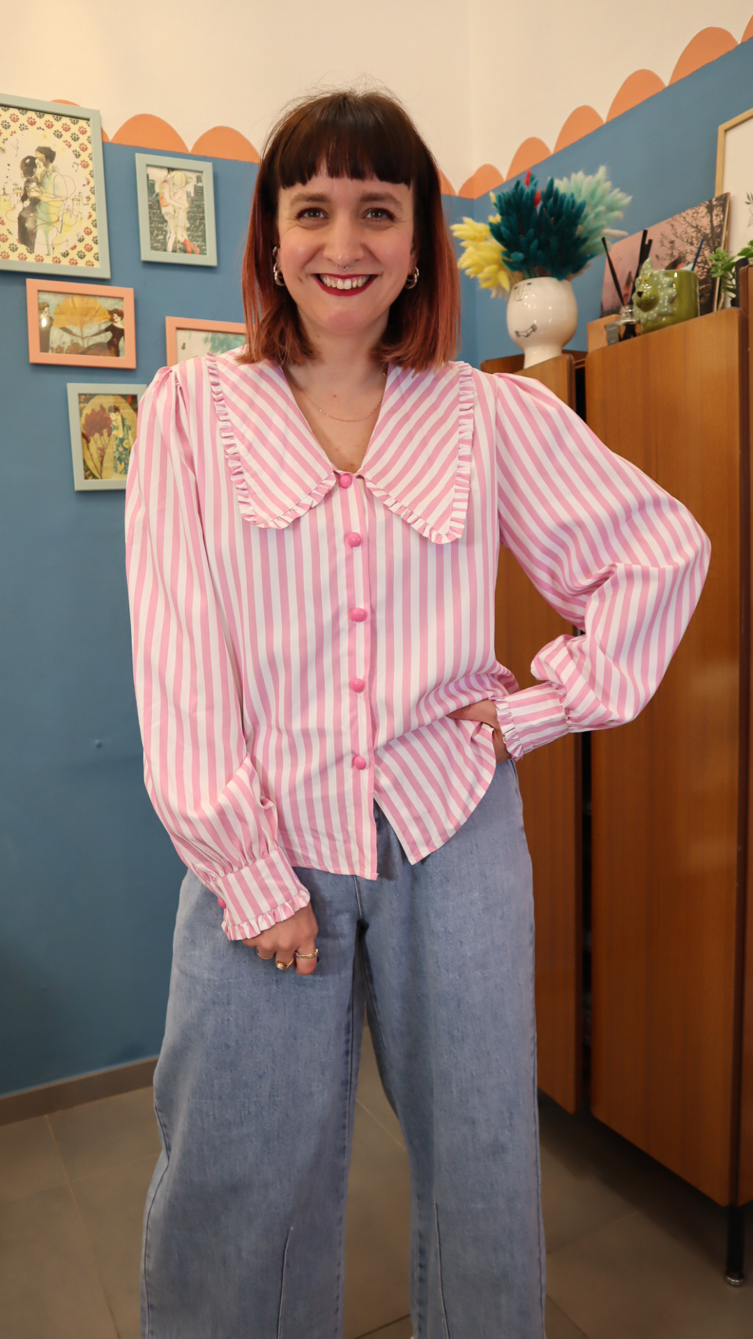 Camicia RIGHE ROSA