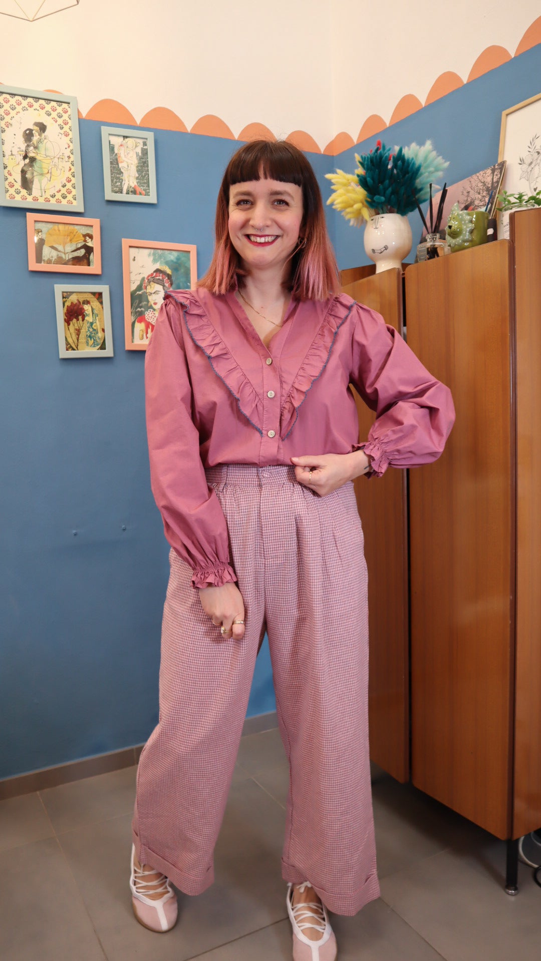 Pantalone CHECK PINK