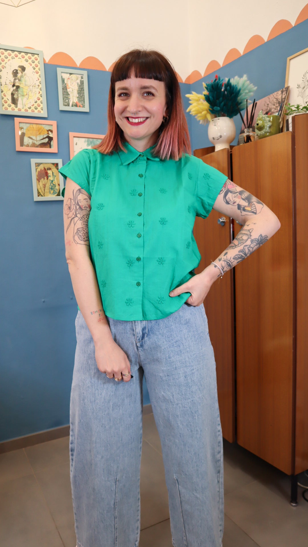 Camicia BASIC VERDE