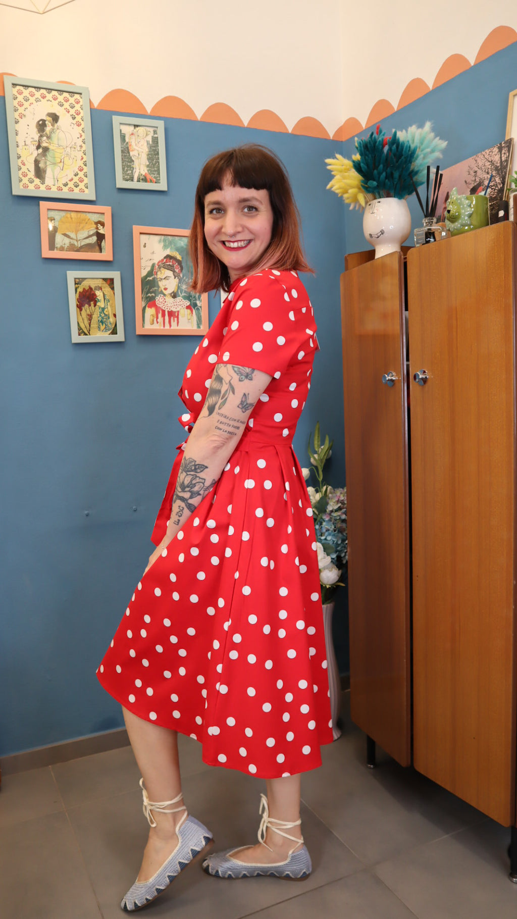 Vestito POIS ROSSO