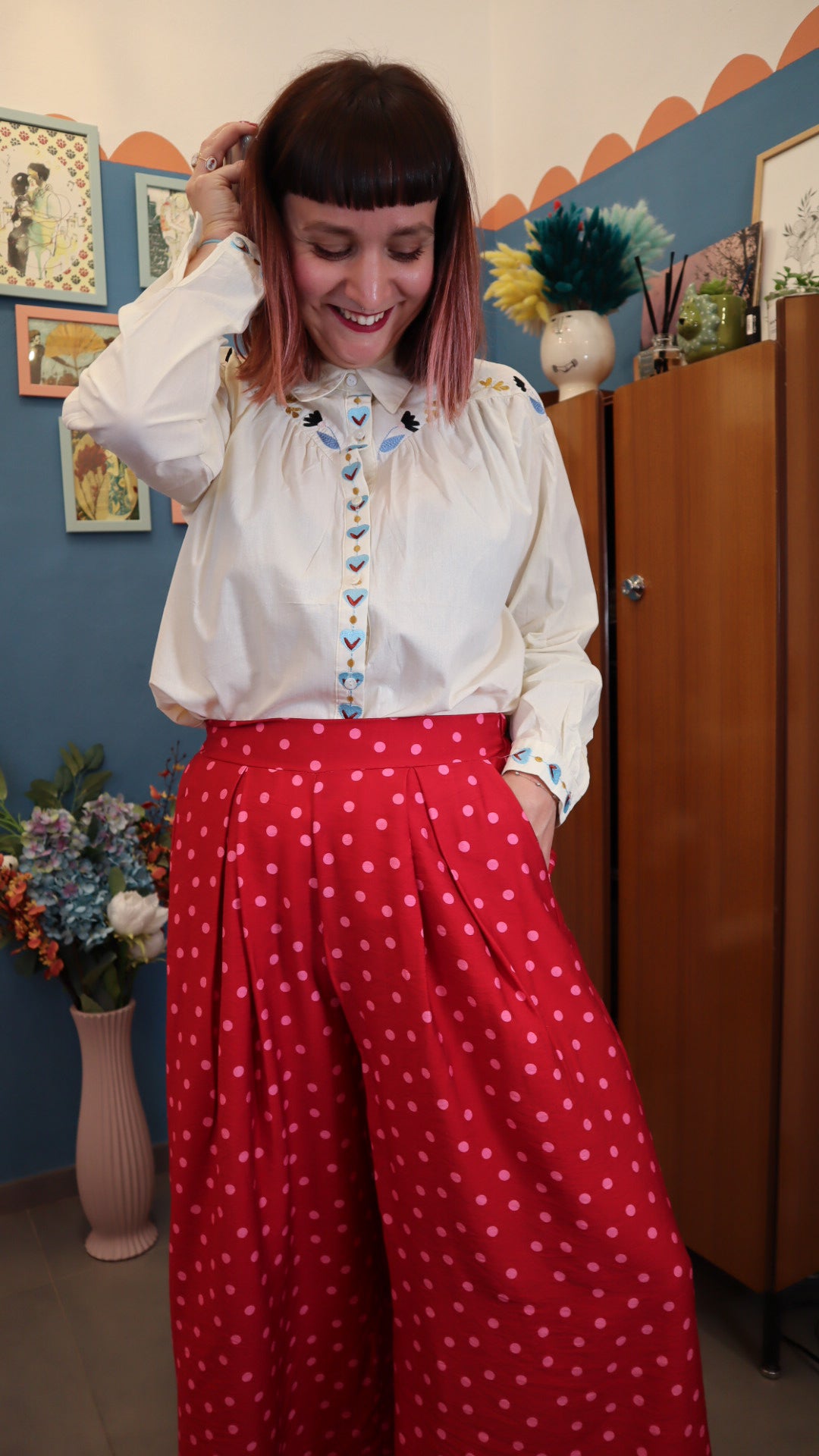 Pantalone POIS ROSSO